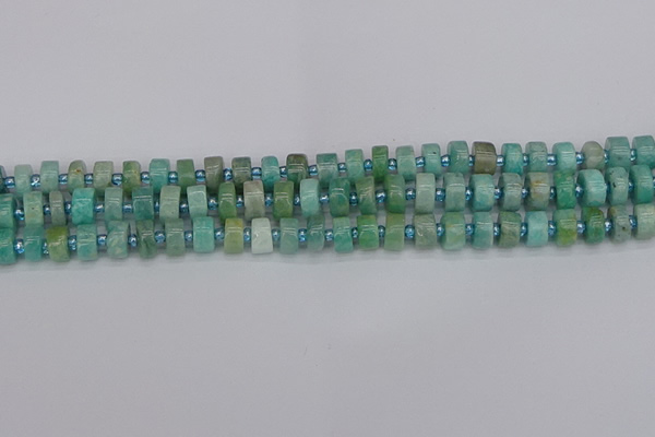 CRB1231 15.5 inches 5*8mm tyre amazonite gemstone beads