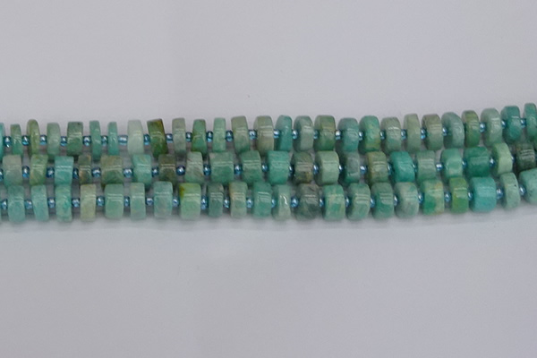 CRB1232 15.5 inches 6*10mm tyre amazonite gemstone beads