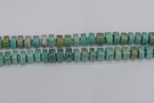 CRB1233 15.5 inches 6*12mm tyre amazonite gemstone beads