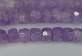 CRB1270 15.5 inches 4*6mm faceted rondelle lavender amethyst beads