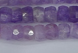 CRB1271 15.5 inches 5*8mm faceted rondelle lavender amethyst beads