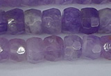 CRB1272 15.5 inches 6*10mm faceted rondelle lavender amethyst beads