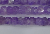 CRB1274 15.5 inches 4*6mm faceted rondelle lavender amethyst beads