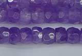 CRB1275 15.5 inches 5*8mm faceted rondelle lavender amethyst beads