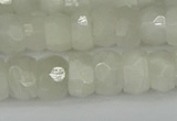 CRB1280 15.5 inches 6*10mm faceted rondelle white moonstone beads