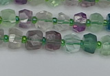 CRB1286 15.5 inches 4*6mm faceted rondelle fluorite beads