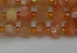 CRB1290 15.5 inches 4*6mm faceted rondelle moonstone beads