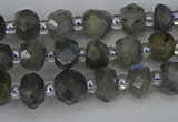 CRB1294 15.5 inches 4*6mm faceted rondelle labradorite beads