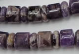 CRB130 15.5 inches 6*12mm & 10*12mm rondelle dogtooth amethyst beads