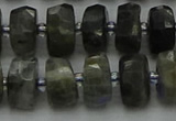 CRB1301 15.5 inches 6*10mm faceted rondelle labradorite beads