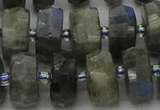 CRB1303 15.5 inches 7*14mm faceted rondelle labradorite beads