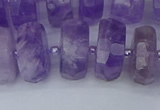 CRB1334 15.5 inches 8*16mm faceted rondelle lavender amethyst beads