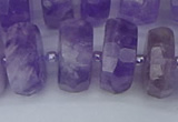 CRB1335 15.5 inches 8*18mm faceted rondelle lavender amethyst beads