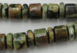 CRB138 15.5 inches 6*12mm & 10*12mm rondelle rhyolite gemstone beads