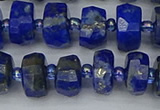 CRB1391 15.5 inches 6*10mm faceted rondelle lapis lazuli beads