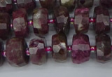 CRB1401 15.5 inches 6*10mm faceted rondelle tourmaline beads