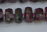 CRB1403 15.5 inches 7*14mm faceted rondelle tourmaline beads