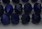 CRB1451 15.5 inches 8*10mm faceted rondelle lapis lazuli beads