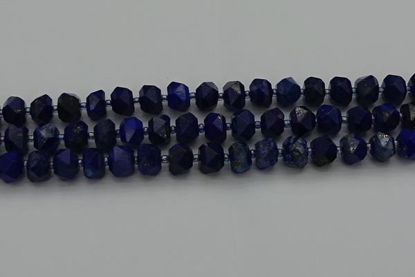 CRB1451 15.5 inches 8*10mm faceted rondelle lapis lazuli beads