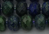 CRB1455 15.5 inches 10*14mm faceted rondelle chrysocolla beads