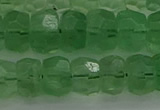 CRB1460 15.5 inches 6*10mm faceted rondelle green fluorite beads