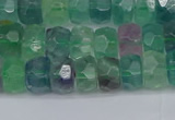 CRB1463 15.5 inches 4*6mm faceted rondelle fluorite beads