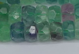 CRB1464 15.5 inches 5*8mm faceted rondelle fluorite beads