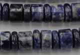 CRB161 15.5 inches 5*14mm & 10*14mm rondelle sodalite gemstone beads