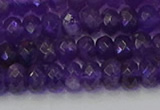 CRB1804 15.5 inches 4*6mm faceted rondelle amethyst beads