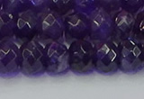 CRB1805 15.5 inches 5*8mm faceted rondelle amethyst beads