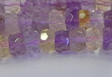 CRB1807 15.5 inches 4*6mm faceted rondelle ametrine beads