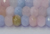 CRB1829 15.5 inches 5*8mm faceted rondelle morganite beads