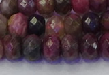 CRB1833 15.5 inches 5*8mm faceted rondelle tourmaline beads