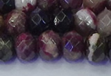 CRB1834 15.5 inches 6*10mm faceted rondelle tourmaline beads