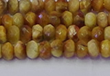 CRB1836 15.5 inches 4*6mm faceted rondelle golden tiger eye beads