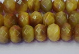 CRB1837 15.5 inches 5*8mm faceted rondelle golden tiger eye beads