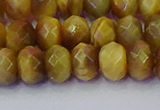 CRB1838 15.5 inches 6*10mm faceted rondelle golden tiger eye beads