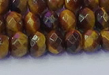 CRB1841 15.5 inches 5*8mm faceted rondelle yellow tiger eye beads