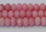 CRB1848 15.5 inches 4*6mm faceted rondelle pink opal beads