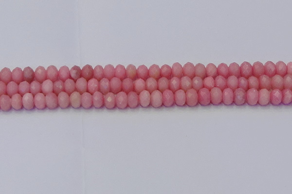 CRB1849 15.5 inches 5*8mm faceted rondelle pink opal beads