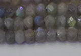 CRB1852 15.5 inches 4*6mm faceted rondelle labradorite beads