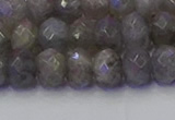 CRB1853 15.5 inches 5*8mm faceted rondelle labradorite beads