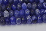 CRB1856 15.5 inches 4*6mm faceted rondelle sodalite beads