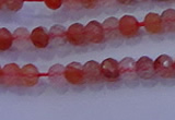 CRB1860 15.5 inches 2*3mm faceted rondelle south red agate beads