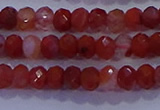 CRB1861 15.5 inches 2.5*4mm faceted rondelle south red agate beads