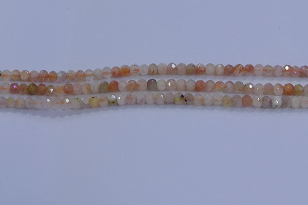 CRB1869 15.5 inches 2*3mm faceted rondelle sunstone beads