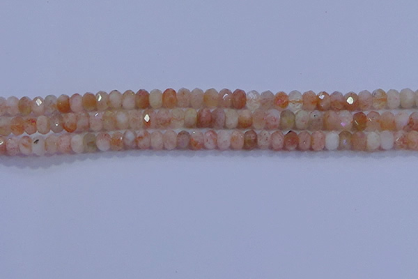 CRB1870 15.5 inches 2.5*4mm faceted rondelle sunstone beads