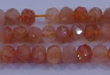 CRB1873 15.5 inches 2.5*4mm faceted rondelle sunstone beads