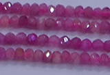 CRB1878 15.5 inches 2*3mm faceted rondelle red tourmaline beads