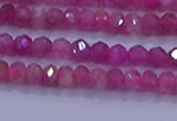 CRB1879 15.5 inches 2.5*4mm faceted rondelle red tourmaline beads